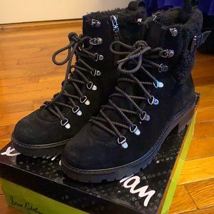 Black Suede Sam Edelman Hiker Boots